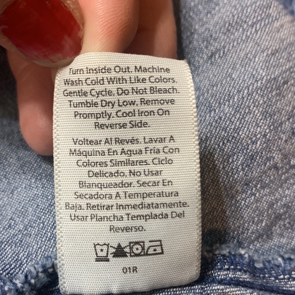 Wonder Nation Long Sleeved Button Down Dress Size L (10-12) - Picture 6 of 6